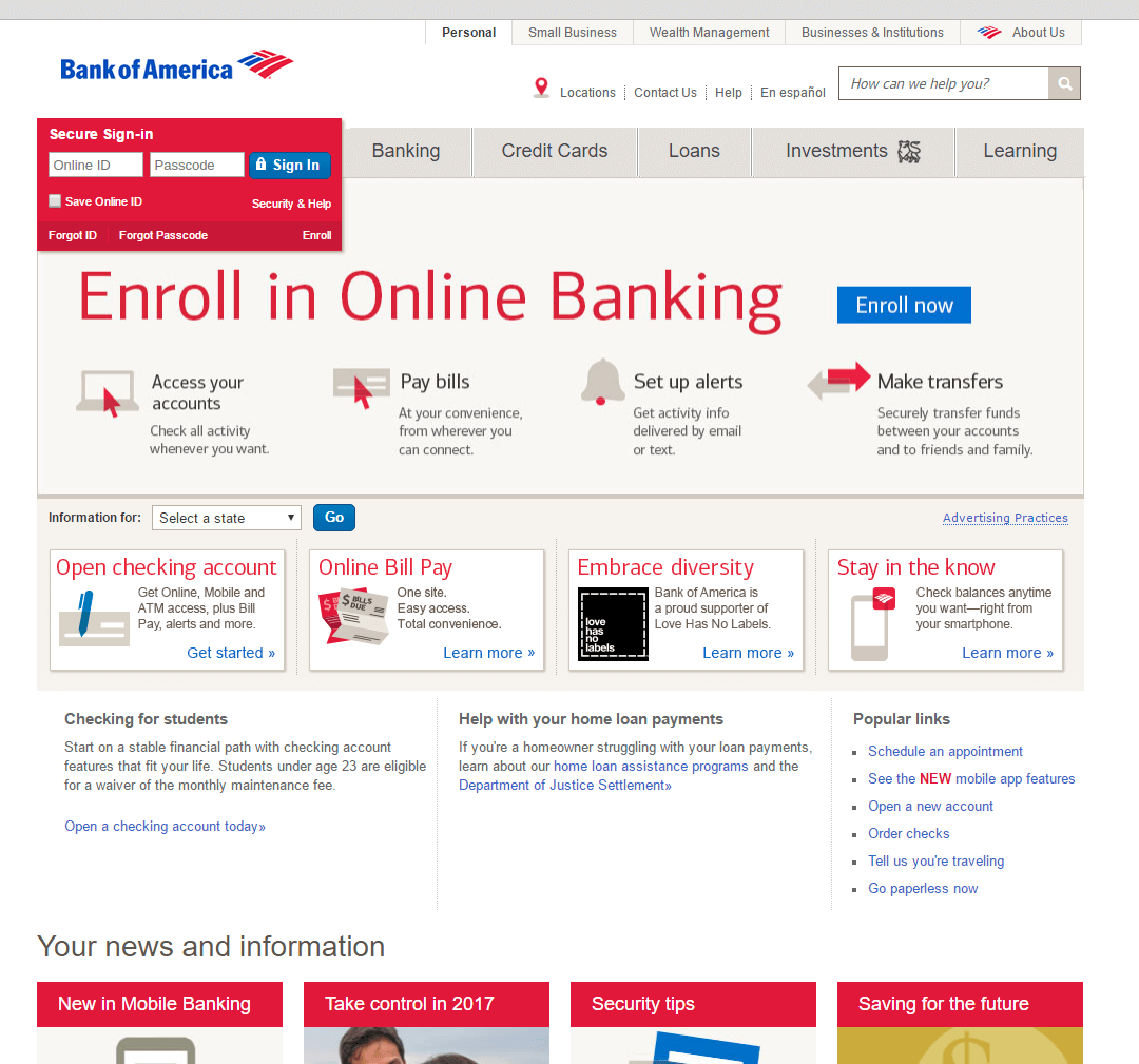 Bank of America Security Alert Phishing Greenview Data