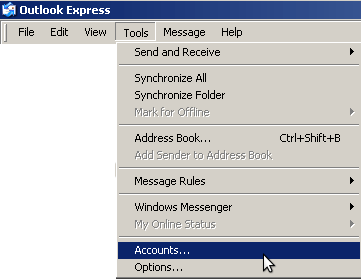 how to add another account to outlook express